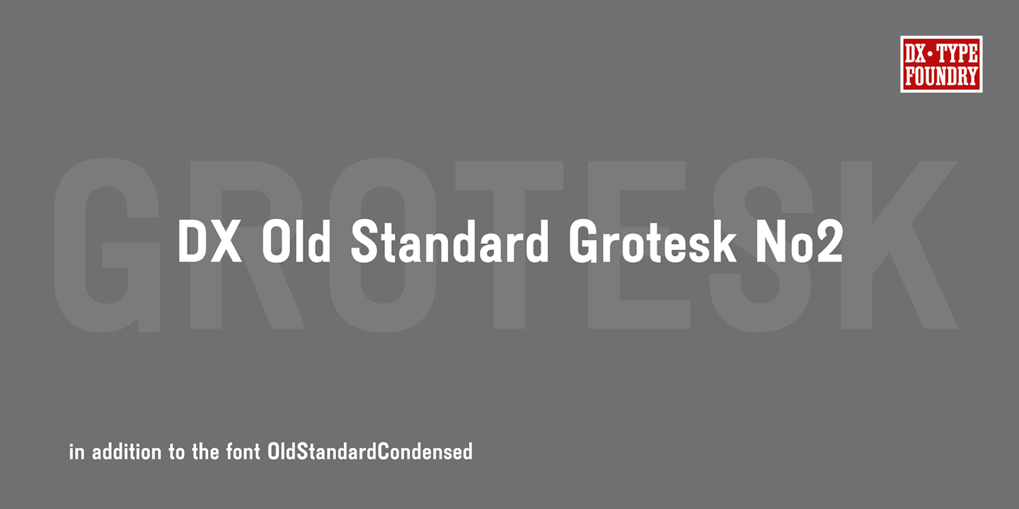 DXOldStandard Grotesk No2 Regular Font preview
